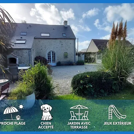 Maison avec jardin, baby foot, flipper, table de ping pong, à 1km à pied Omaha beach et près Port en Bessin Sainte-Honorine-des-Pertes Exterior foto